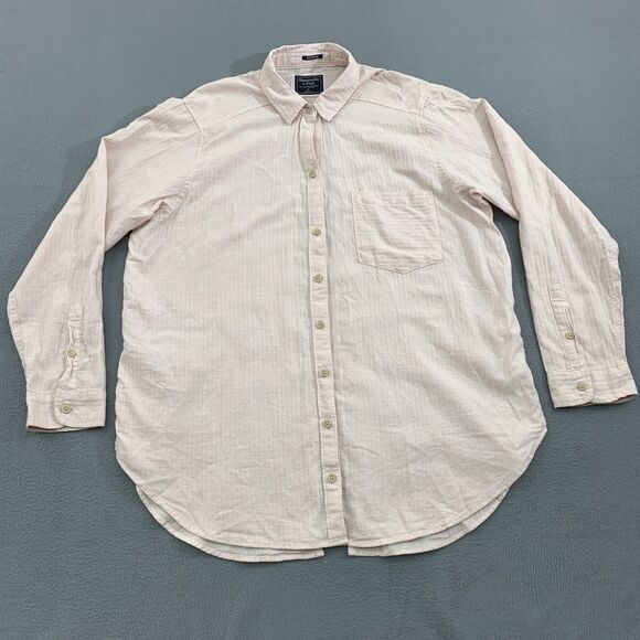 Abercrombie & Fitch Tops - Abercrombie & Fitch Top Button Up Boyfriend Size XL Long Sleeve Pink Soft Cotton